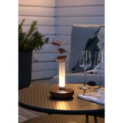 Konstsmide Biarritz bordslampa, rost/frostad vas