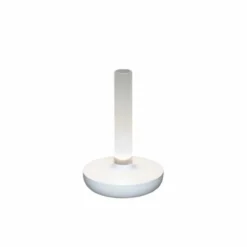 Konstsmide Biarritz bordslampa, vit/frostad vas