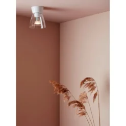 Belid Bizzo plafond, blankvit/klarglas 16,5cm