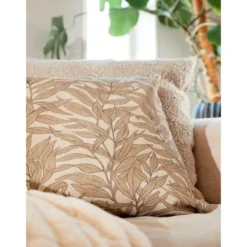 Svanefors Blad Kuddfodral, Beige 45x45cm