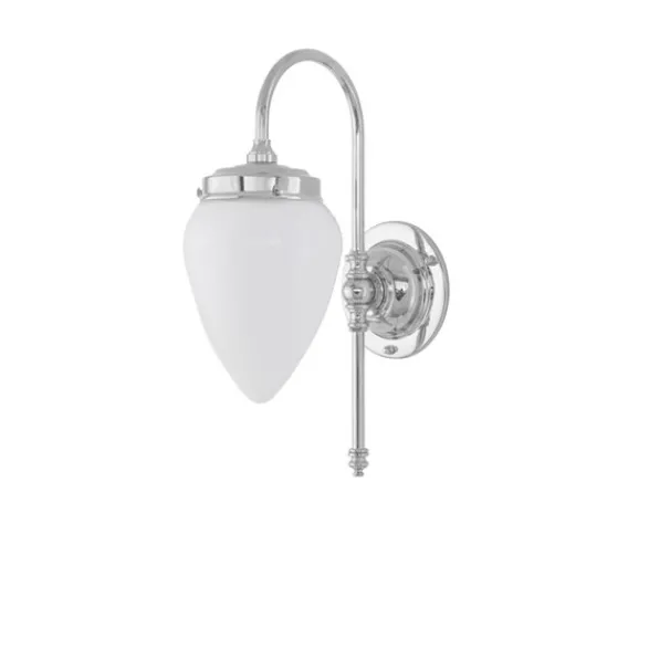 Karlskrona Lampfabrik Blomberg Vägglampa, förnicklad mässing