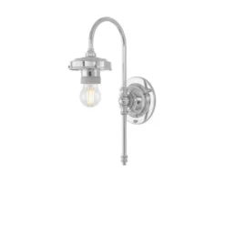 Karlskrona Lampfabrik Blomberg Vägglampa IP24, förnicklad mässing