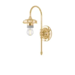 Karlskrona Lampfabrik Blomberg Vägglampa IP24, polerad mässing