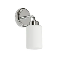 Armaturhantverk Boda 1 vägglampa, krom/opal