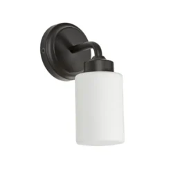 Armaturhantverk Boda 1 vägglampa, svart/opal