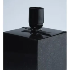 Nöjdh Design Bordlampa Glöd Svart Granit och munblåst glas