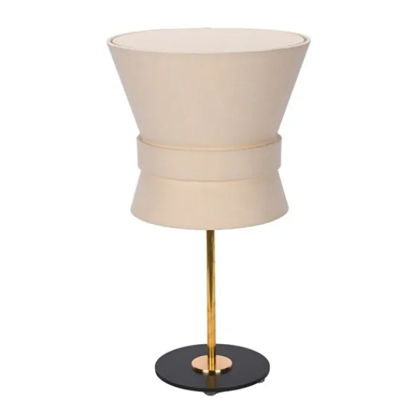 Örsjö Belysning Bordslampa Bow Rå mässing Small Cream White