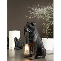 A Lot Decoration Bordslampa Hund, Svart