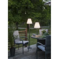 Star Trading Bordslampa Kreta, Grå
