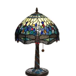 Nostalgia Design Bordslampa trollslända safirblå 30cm
