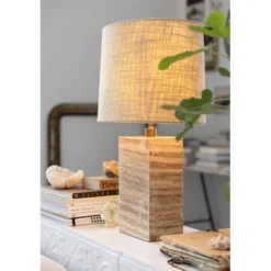 Alde & Lind Bordslampfot Zenith H34 travertin beige
