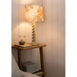 Alde & Lind Bordslampskärm Alice D27 oval Flower beige