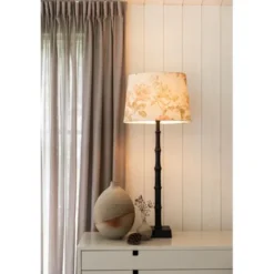 Alde & Lind Bordslampskärm Alice D35 oval Flower beige