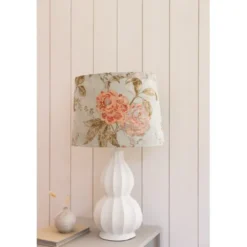 Alde & Lind Bordslampskärm Alice D35 oval Flower grön