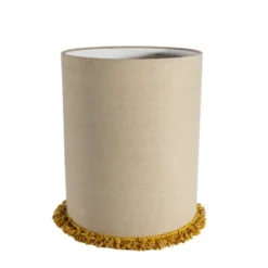 Alde & Lind Bordslampskärm Cylinder D29 lin frans senapsgul