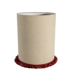 Alde & Lind Bordslampskärm Cylinder D29 lin frans vinröd