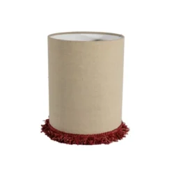 Alde & Lind Bordslampskärm Cylinder D21,5 lin frans vinröd