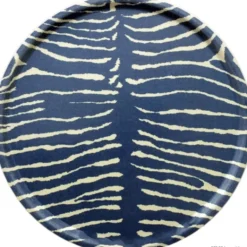 BERGO Home Bricka, Le Zebre Blå Ø45cm