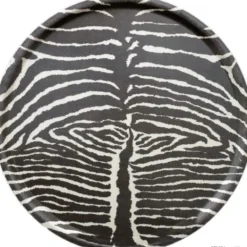 BERGO Home Bricka, Le Zebre Brun Ø45cm
