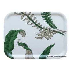 BERGO Home Bricka 27x20cm Ferns Grön