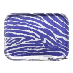 BERGO Home Bricka 44x28cm Le Zebre Blå