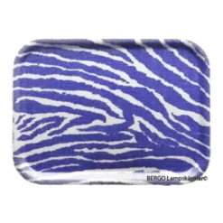 BERGO Home Bricka 27x20cm Le Zebre Blå