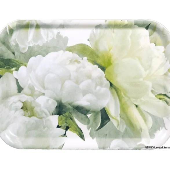 BERGO Home Bricka 27x20cm Peonia Chartreuse