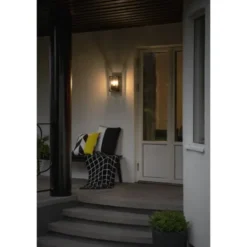 Konstsmide Brindisi vägglykta, svart
