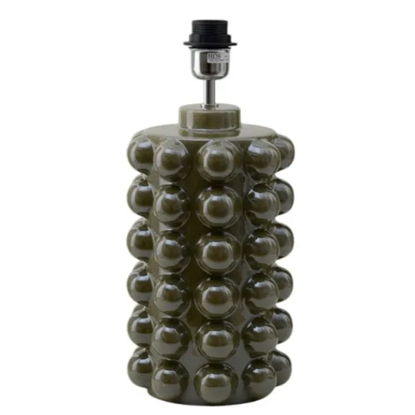 Hallbergs Belysning Bubbels Lampfot Olivegreen 18cm