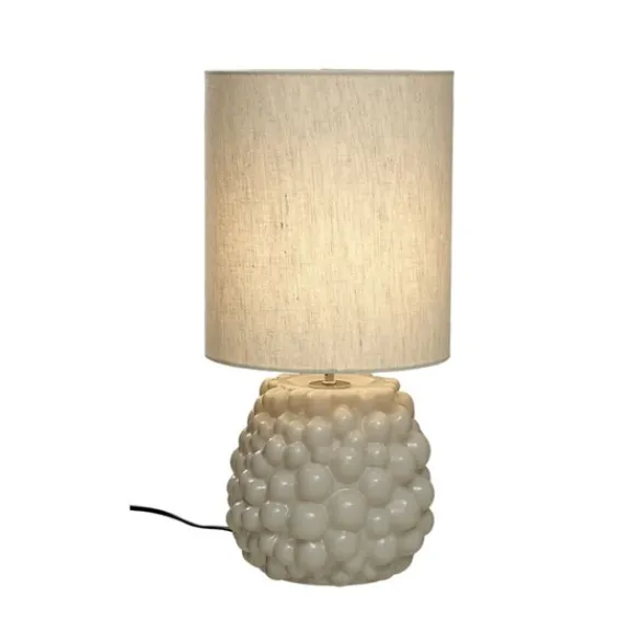 Aneta BUBBLES bordlampa, naturvit/beige