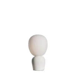 Belid Buddy bordslampa Glossy vit/opal glass
