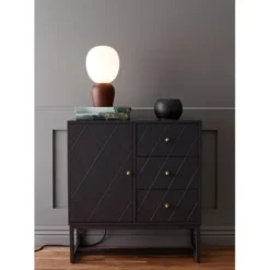 Belid Buddy bordslampa, mörk roststruktur/opal