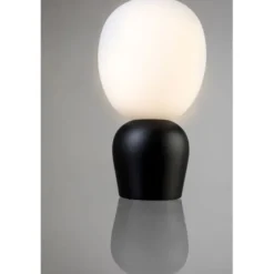 Belid Buddy bordslampa, svartstruktur/opal
