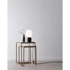 Belid Buddy bordslampa, svartstruktur/opal