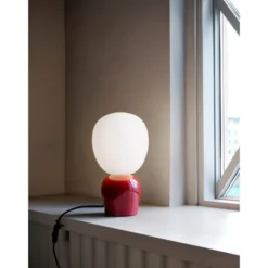 Belid Buddy bordslampa Wine Red/opal glass