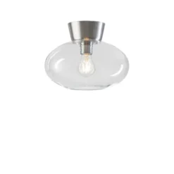 Belid Bullo plafond, aluminium/klarglas 27cm