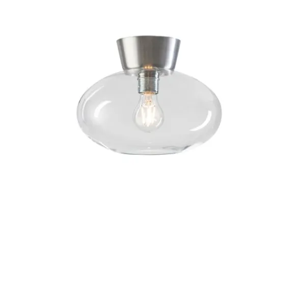 Belid Bullo plafond, aluminium/klarglas 27cm