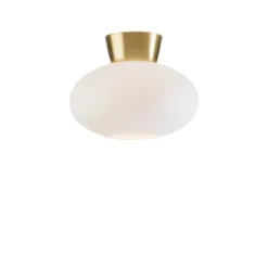 Belid Bullo plafond, mässing/opalglas 27cm