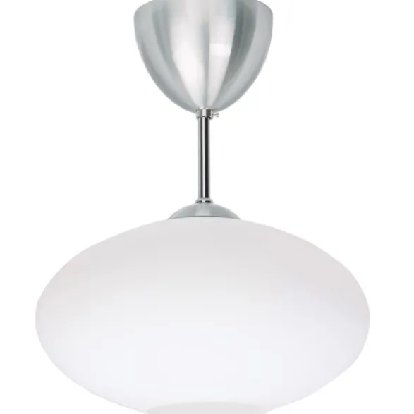 Belid Bullo plafond m.stång, aluminium/opalglas 27cm