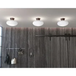 Belid Bullo plafond, oxid/opalglas 27cm