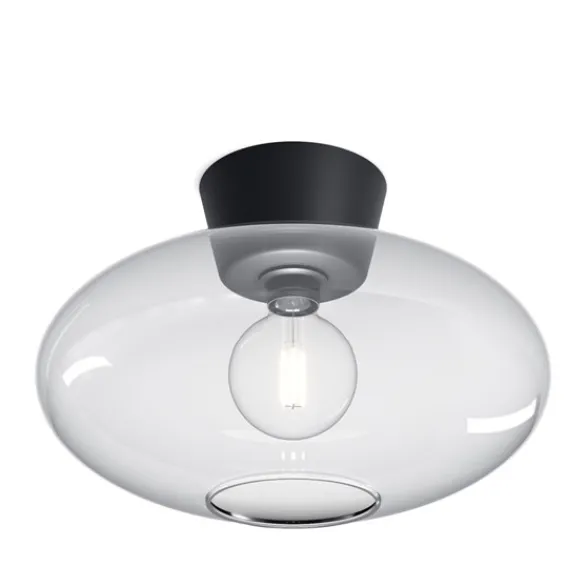 Belid Bullo XL Plafond, Mattsvart/Klarglas 38cm