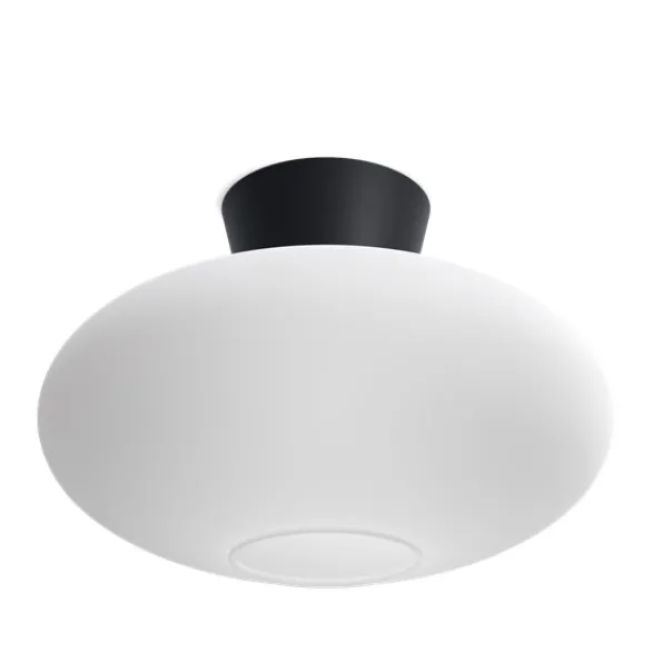Belid Bullo XL Plafond, Mattsvart/Opalglas 38cm