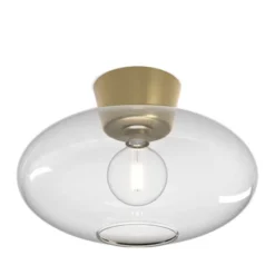 Belid Bullo XL Plafond, Mässing/Klarglas 38cm