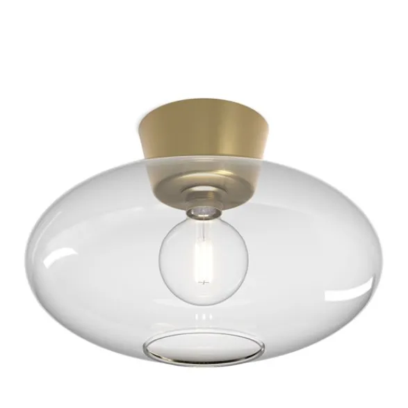 Belid Bullo XL Plafond, Mässing/Klarglas 38cm