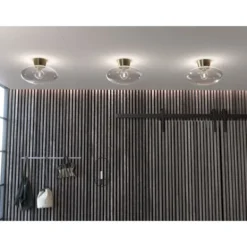 Belid Bullo XL Plafond, Mässing/Klarglas 38cm