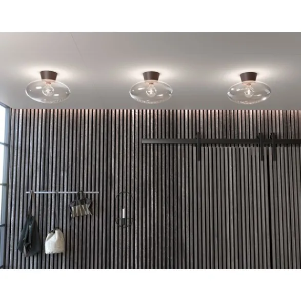 Belid Bullo XL Plafond, Oxid/Klarglas 38cm