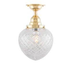 Karlskrona Lampfabrik Byström Rörpendel 100 IP24, polerad mässing