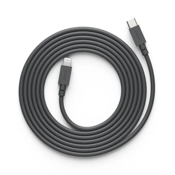 Avolt Cable 1 USB C to Lightning, Stockholm Black 2m
