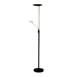 Aneta Cadiz uplight, svart/mässing 186cm