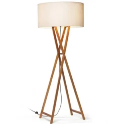 MARSET Cala P165 Golvlampa, ek/pärlvit